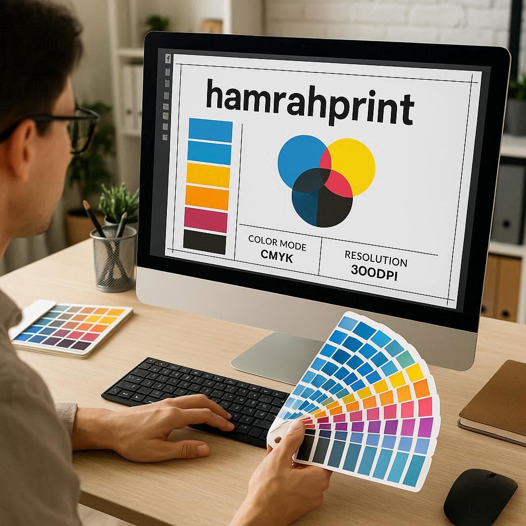 راهنمای کامل طراحی فایل چاپی: از رزولوشن تا رنگ‌ها | HamrahPrint